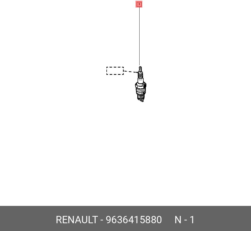 Свеча зажигания   RENAULT арт. 9636415880