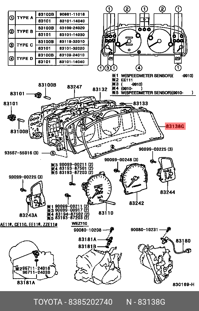 83852-02740 Стекло щитка прибор TOYOTA LEXUS купить, цена в Челябинске