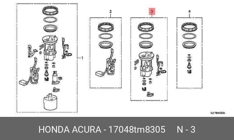 Фильтр топливный   HONDA арт. 17048TM8305
