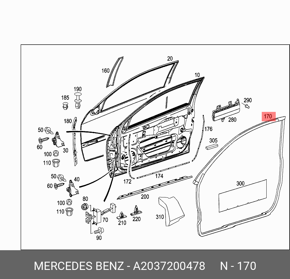 Купить Дверь Mercedes-Benz E-Class 1999 A2107302405 W210 задняя правая в Новокуз