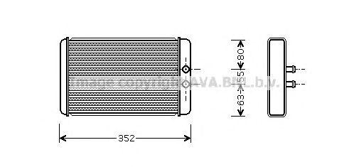 Радиатор отопителя (AVA) FTA6265