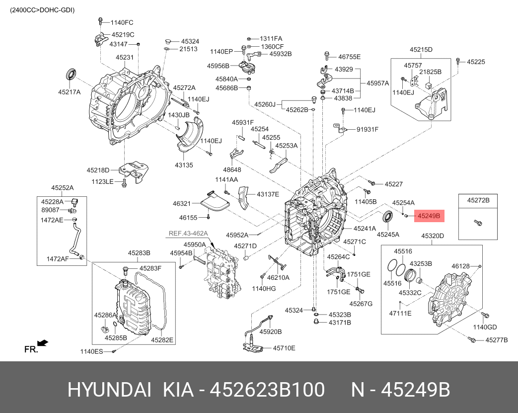  Сальник уплотнительный АКПП (Hyundai) 452623b100