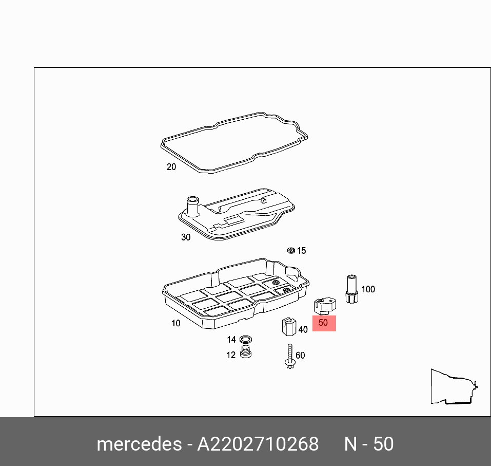 A 220 271 02 68 MERCEDES BENZ зажимная муфта (МАСЛ.КАРТЕР К КАРТЕРУ КОРОБКИ  ПЕРЕДАЧ)