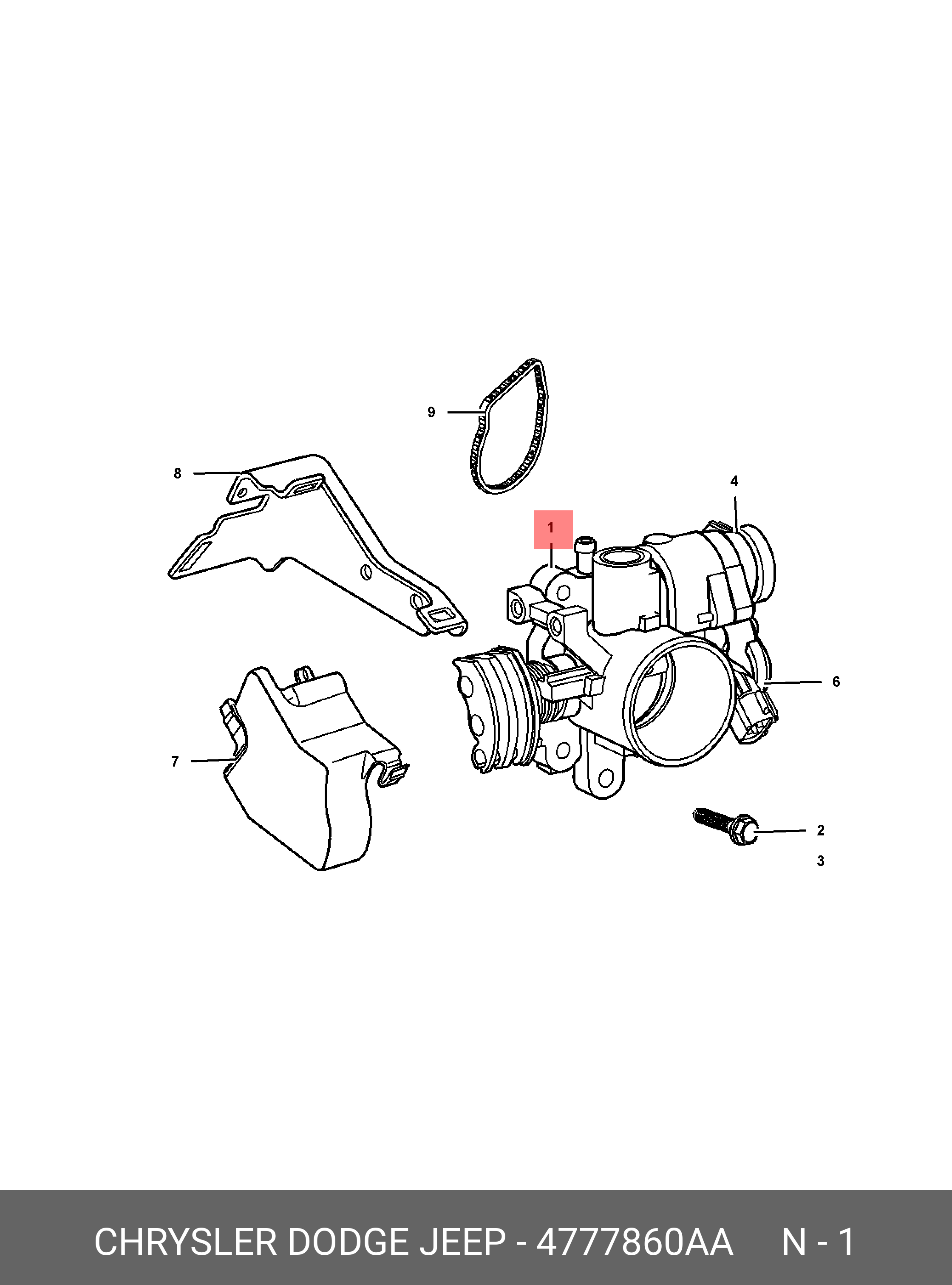 4777860AA CHRYSLER THROTTLE BODY - купить, цена в Санкт-Петербурге