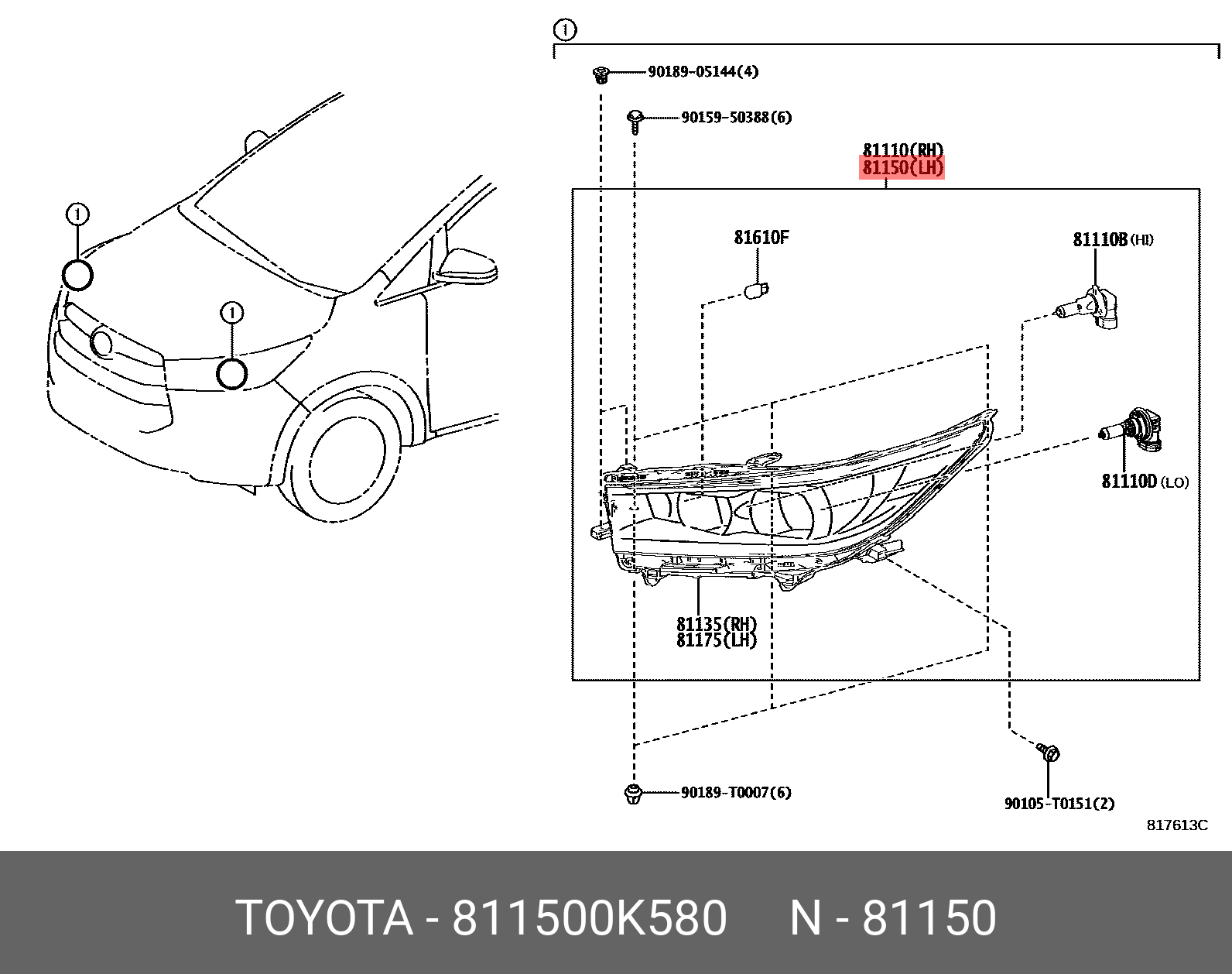 Toyota INNOVA 17-20 HEAD LAMP DEPO LH [2] - 81150-0K580 | Spare Parts ...