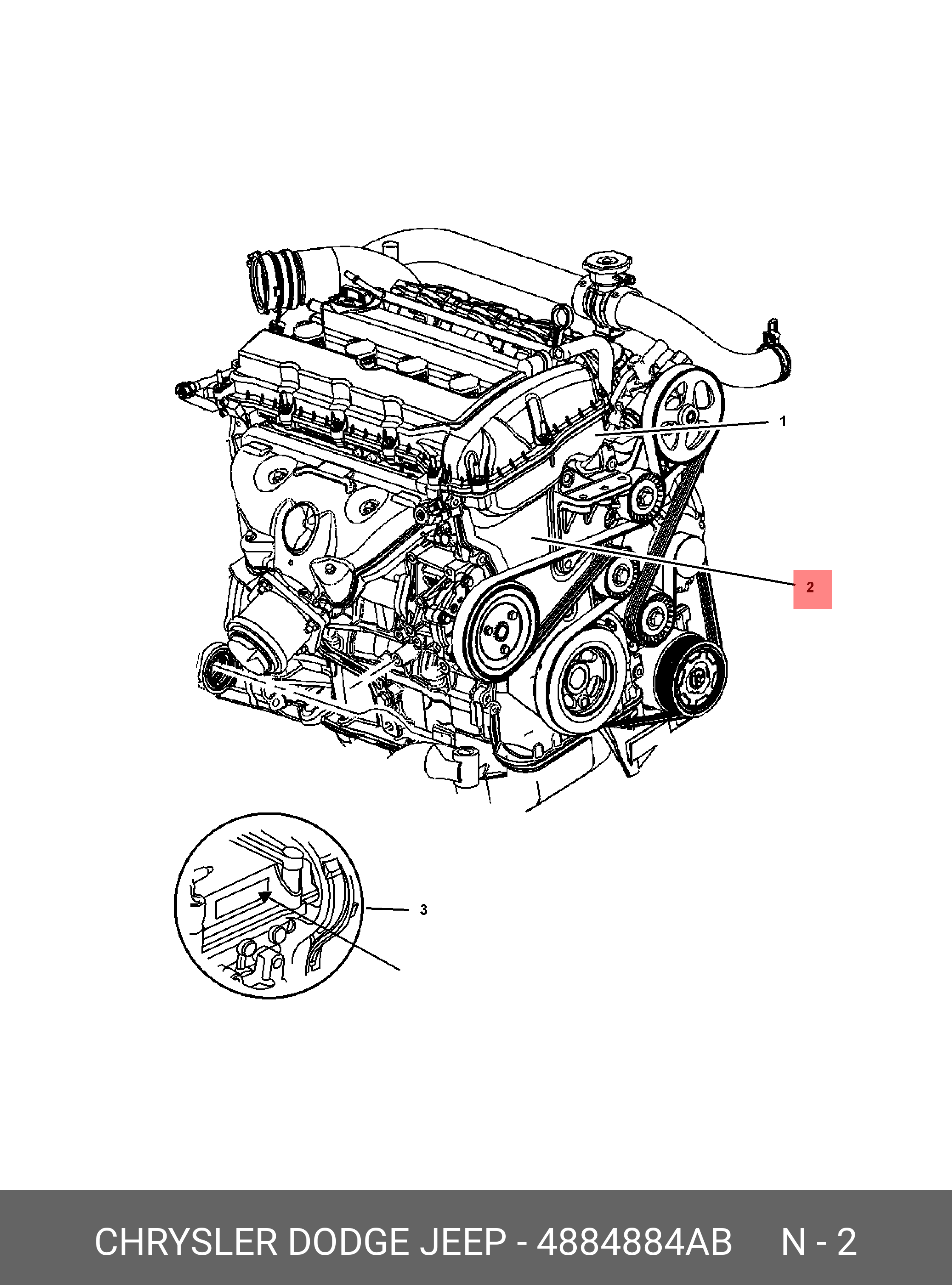 4884884AB CHRYSLER ENGINE LONG BLOCK - купить, цена в Санкт-Петербурге