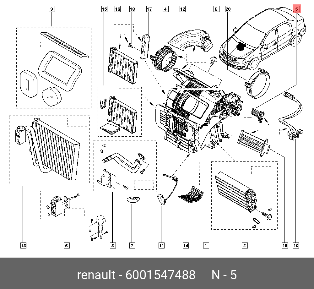  Резистор отопителя (Renault) 6001547488