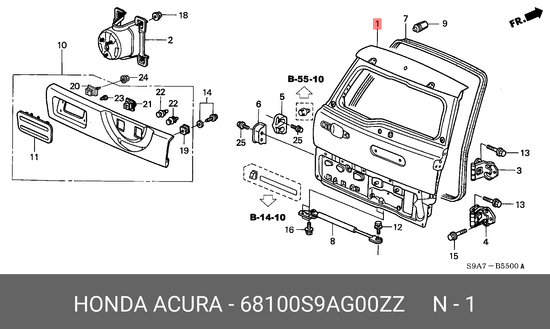 Honda cr v схема запчастей