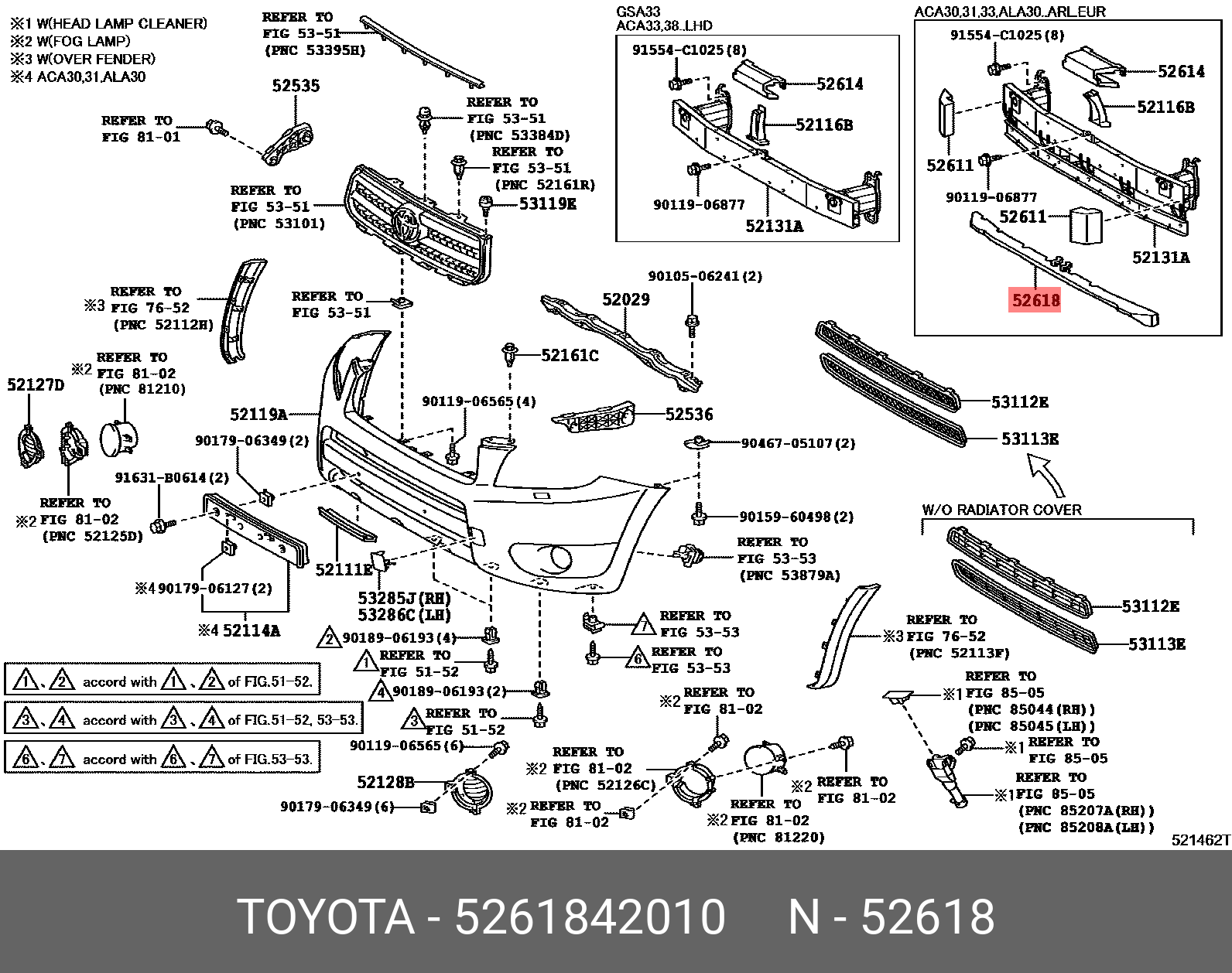 абсорбер переднего бампера TOYOTA RAV4 (A30) 05-12