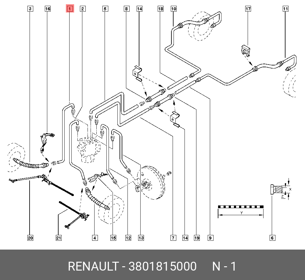 Трубка тормозная (Renault)
