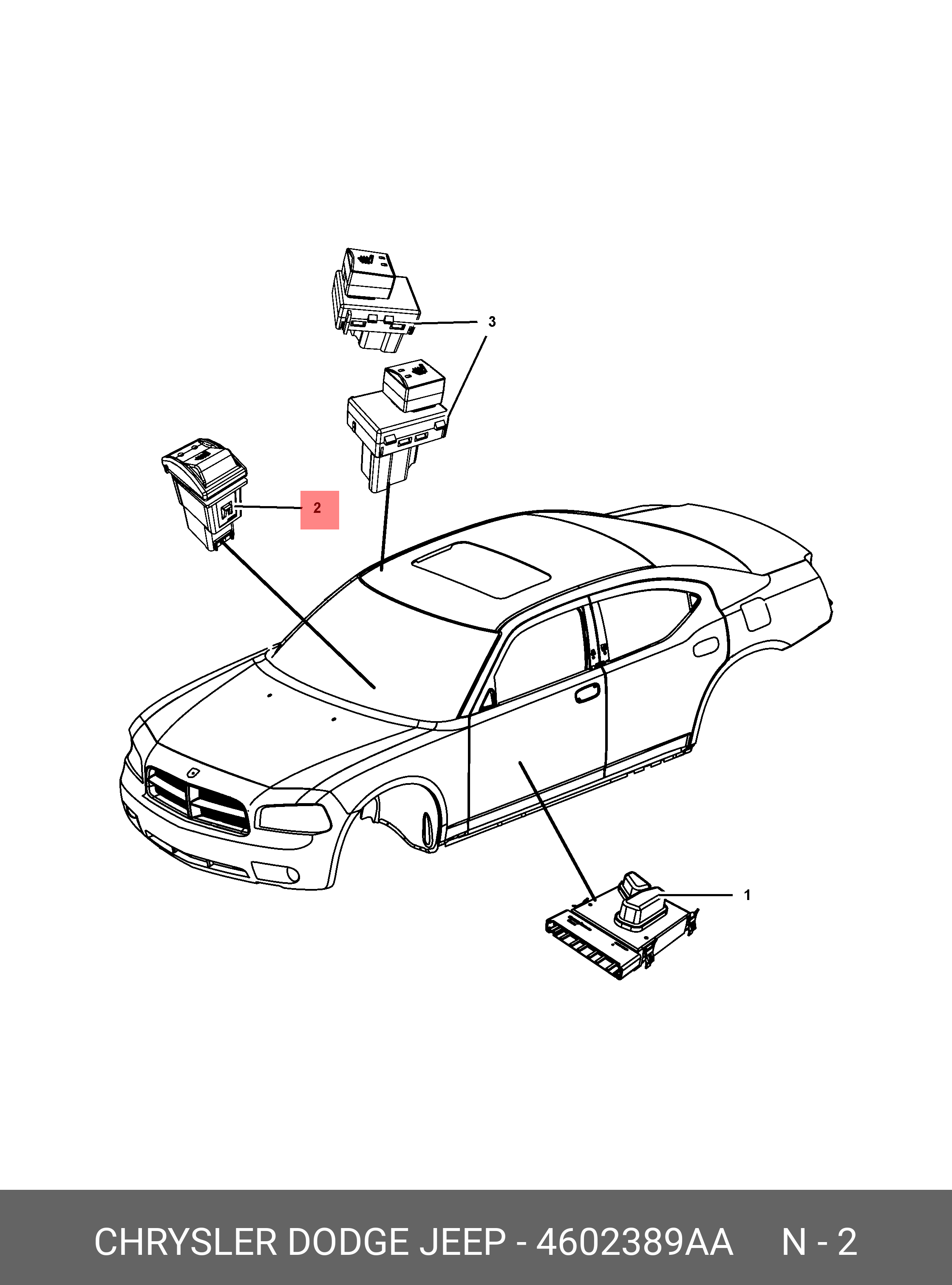 4602 389AA Кнопка обогрева сиденья CHRYSLER DODGE JEEP купить, цена в  Челябинске