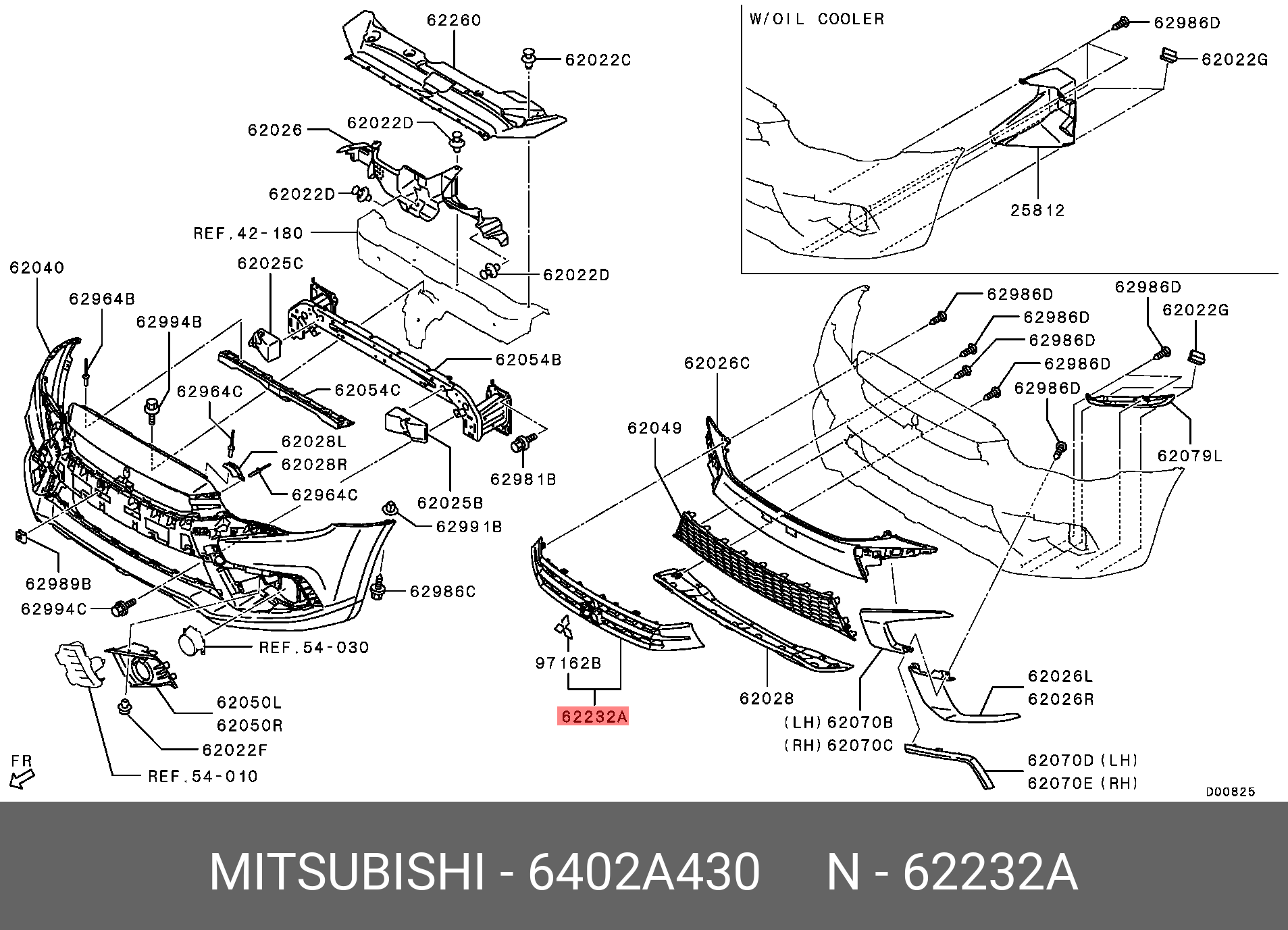 Mitsubishi ASX 17-19 GRILLE CHRM BLACK - 6402A430 | Spare Parts