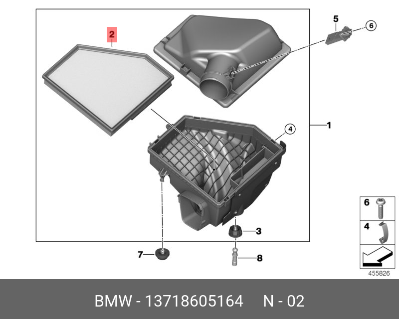 Фильтр воздушный   BMW арт. 13718605164