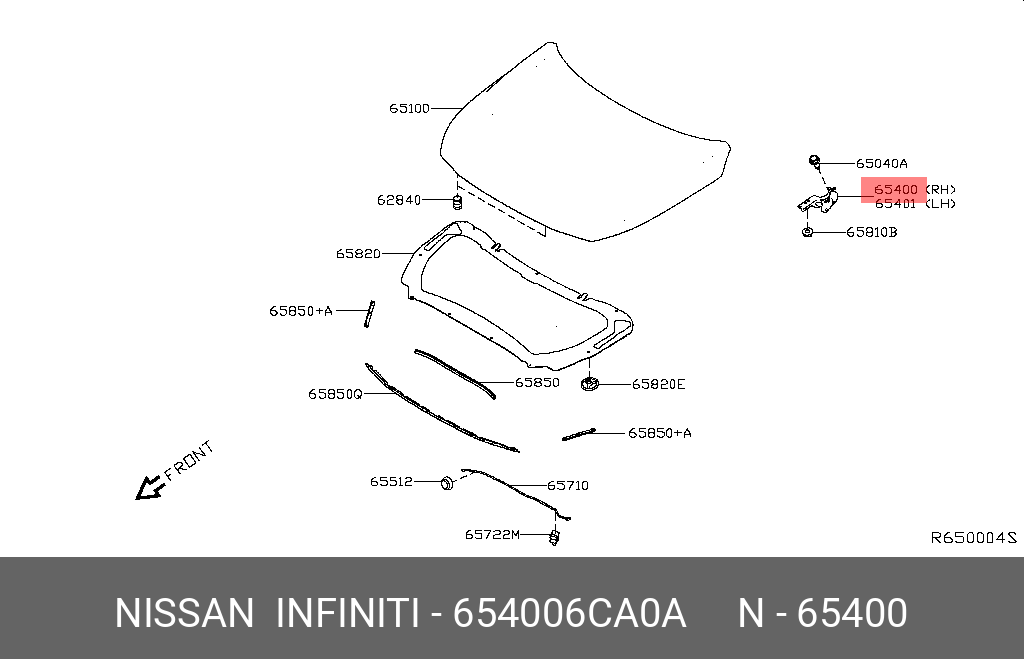 Hood Hinges For Nissan Altima 2013-2018 - Driver & Passenger Side Replacement Pair