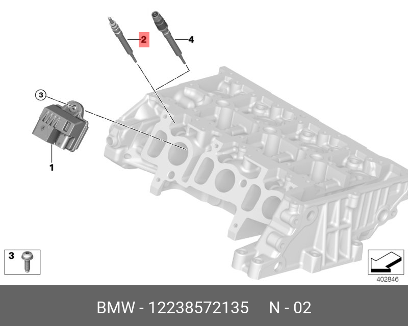 Свеча накаливания   BMW арт. 12238572135