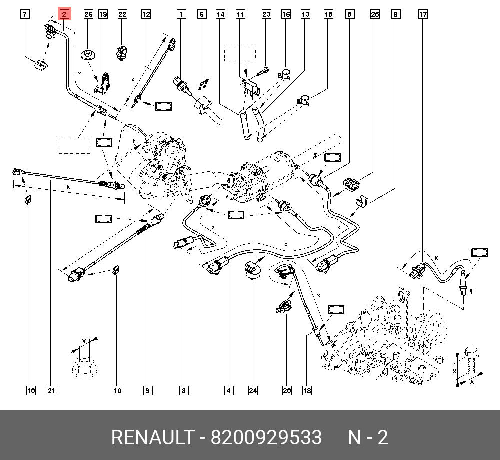 8200929533 Датчик температуры выхлопных газов RENAULT купить, цена в  Челябинске