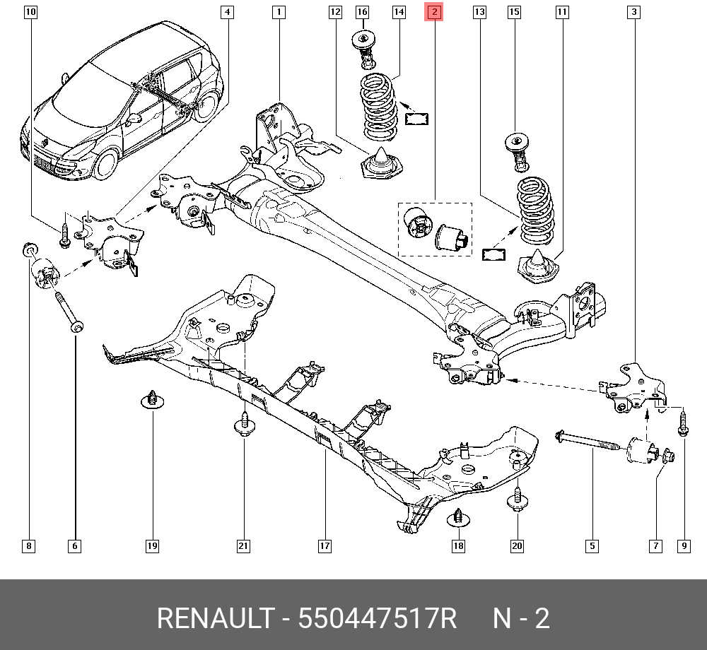 Передняя подвеска рено логан 2 схема и названия