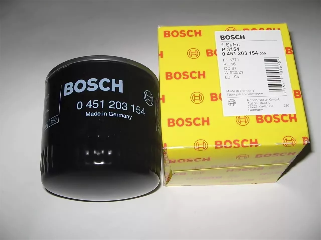 Фильтр масляный ВАЗ 2101 (0 451 203 154) (10) Bosch