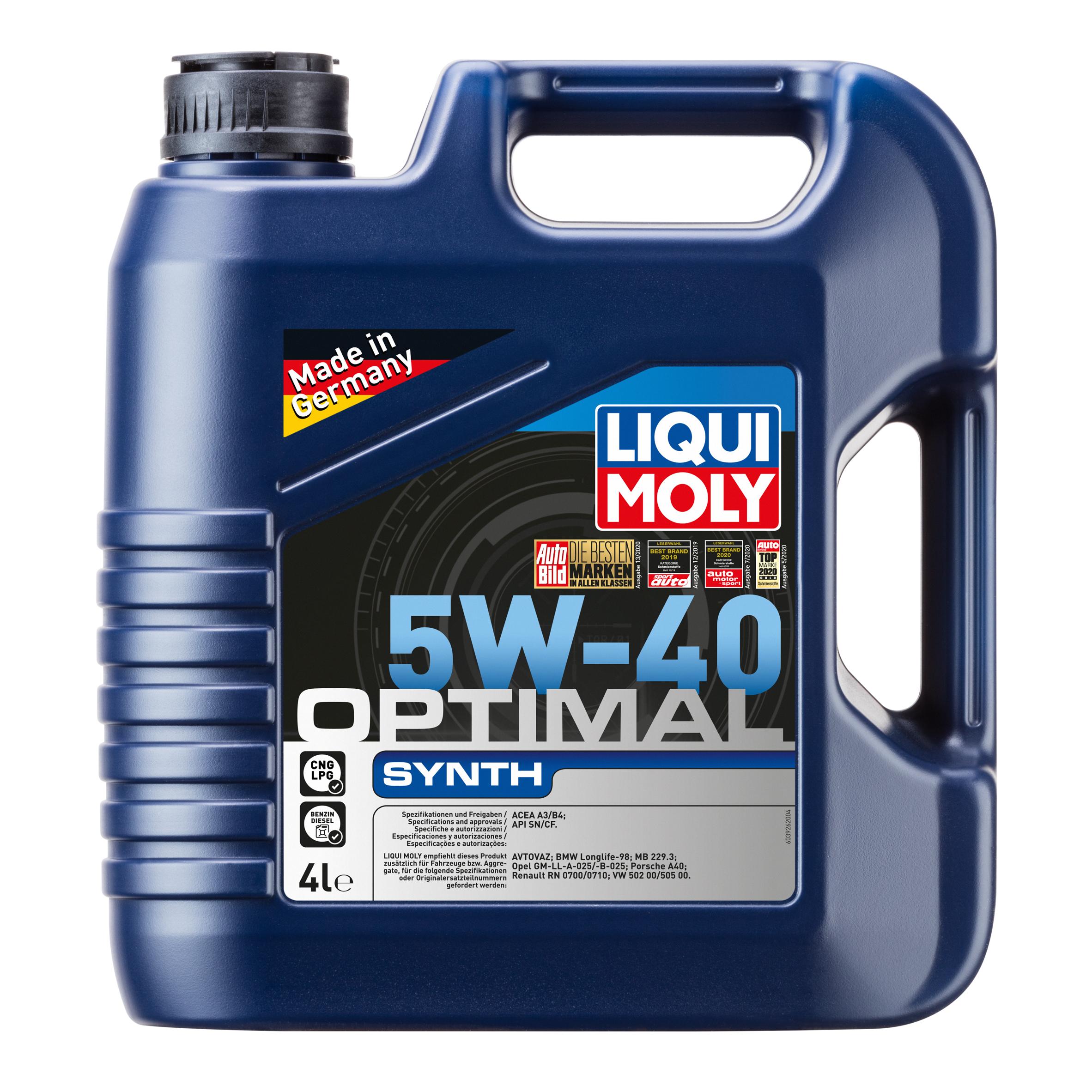 5W-40 SN/CF OPTIMAL SYNTH 4л(НС-синт.мотор.масло)