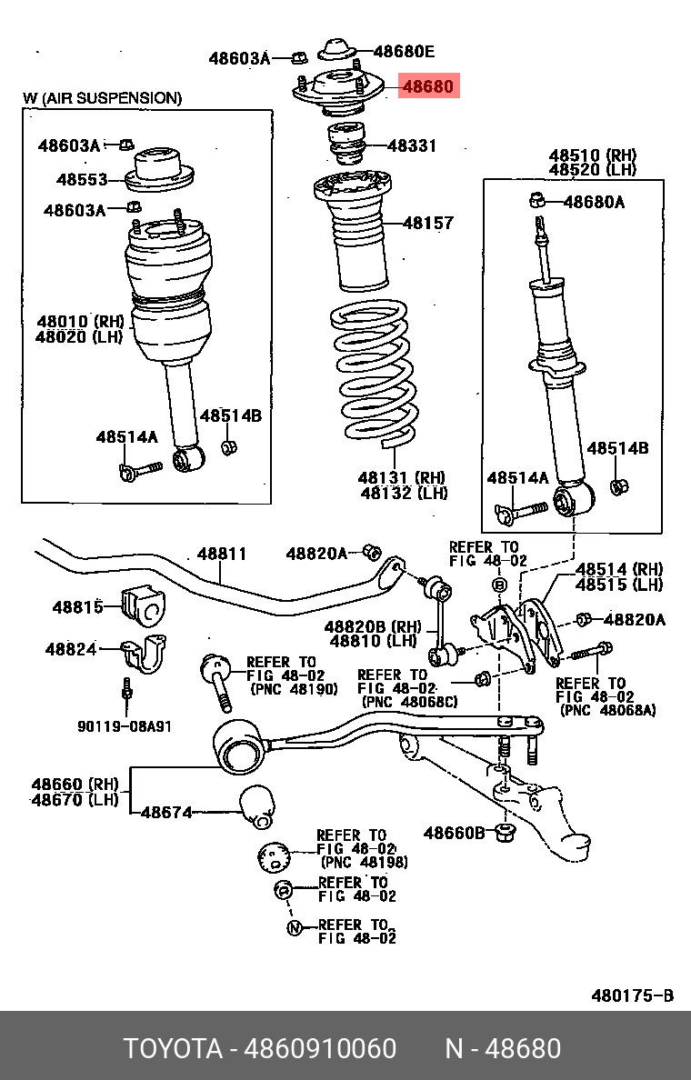 4860910060 (48609-10060) TOYOTA Опора амортизатора | Купить запчасть