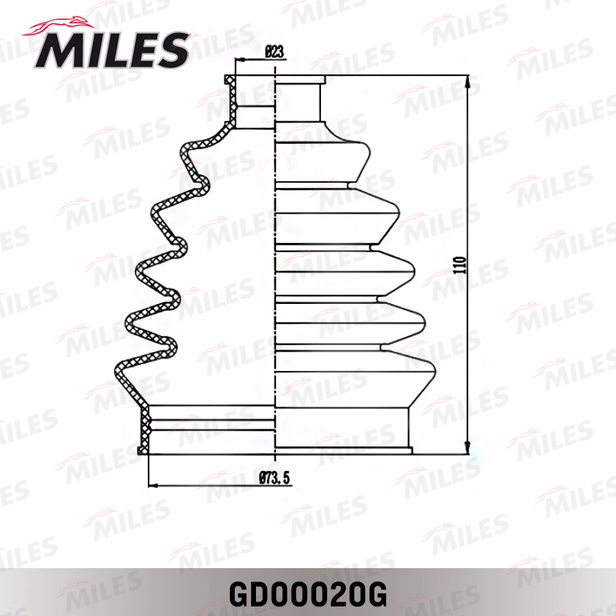  Пыльник шруса наружний наружний 23x73.5x110 (Hyundai,Kia) GD00020G