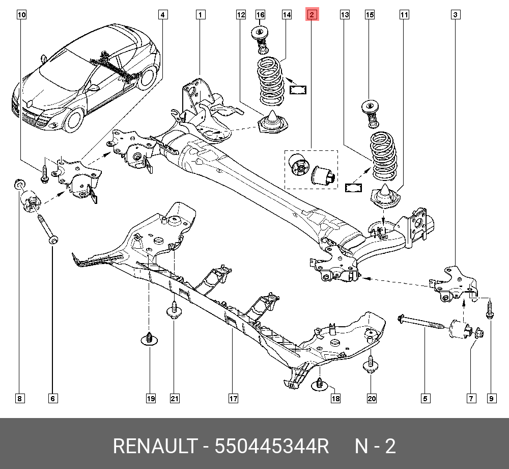 Подвеска рено меган 3 хэтчбек схема