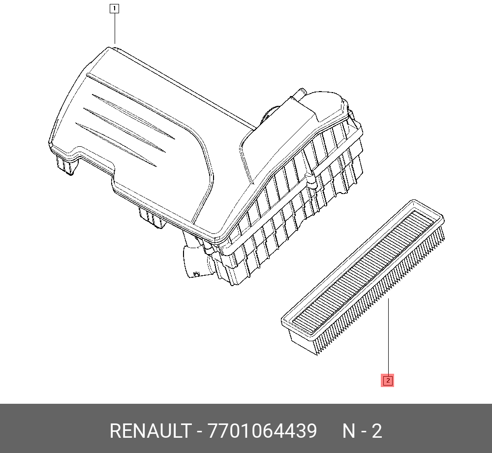 Фильтр воздушный   RENAULT арт. 7701064439