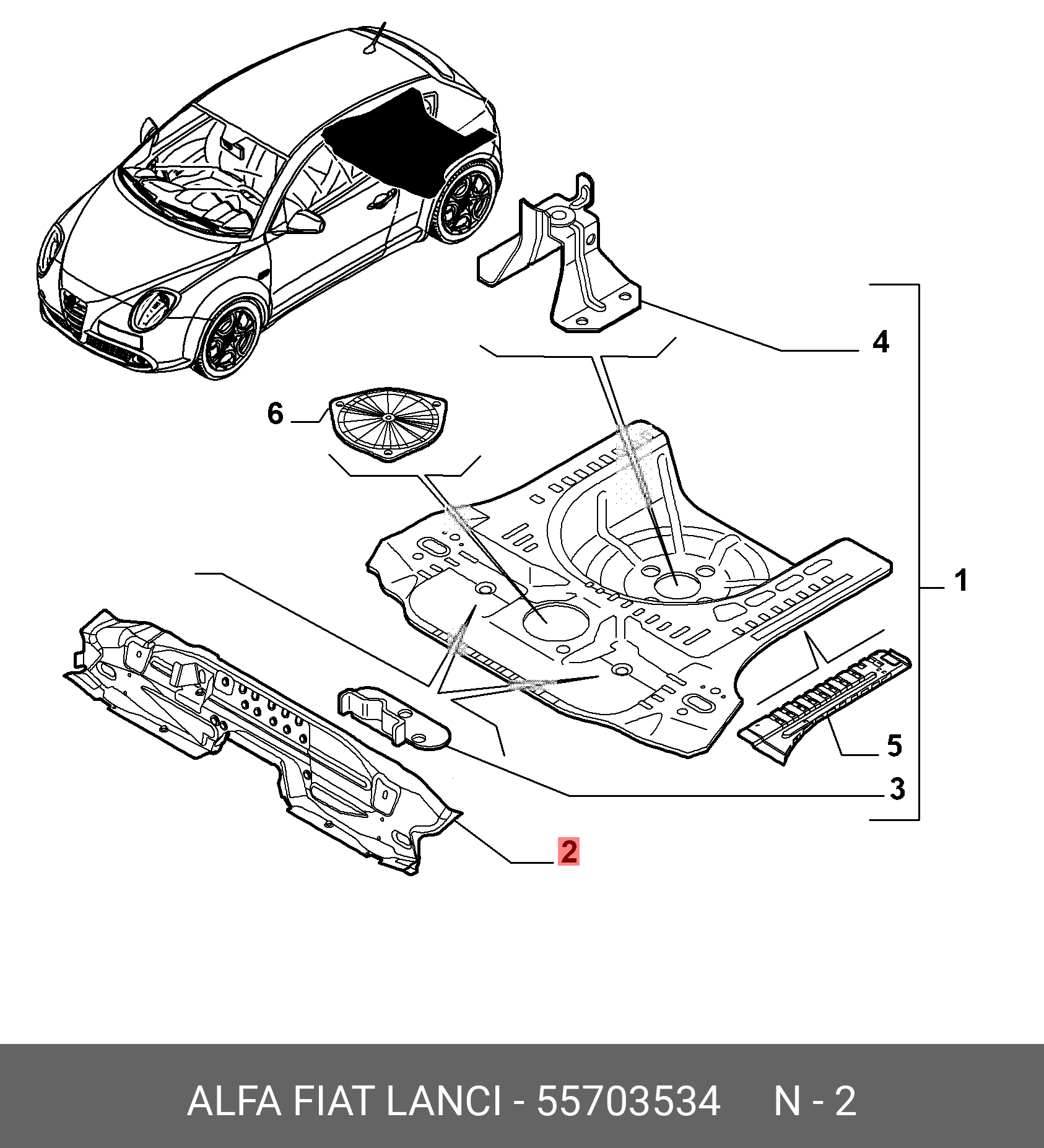 55703534 Балка пола кузова FIAT купить, цена в Челябинске