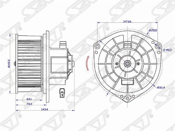 мотор печки (вентилятор отопителя салона) + A/C AVEO T200, T250, T255