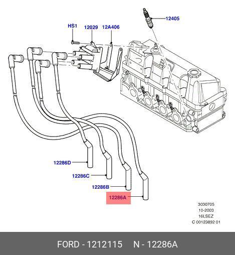 Расположение высоковольтных проводов форд фокус 1