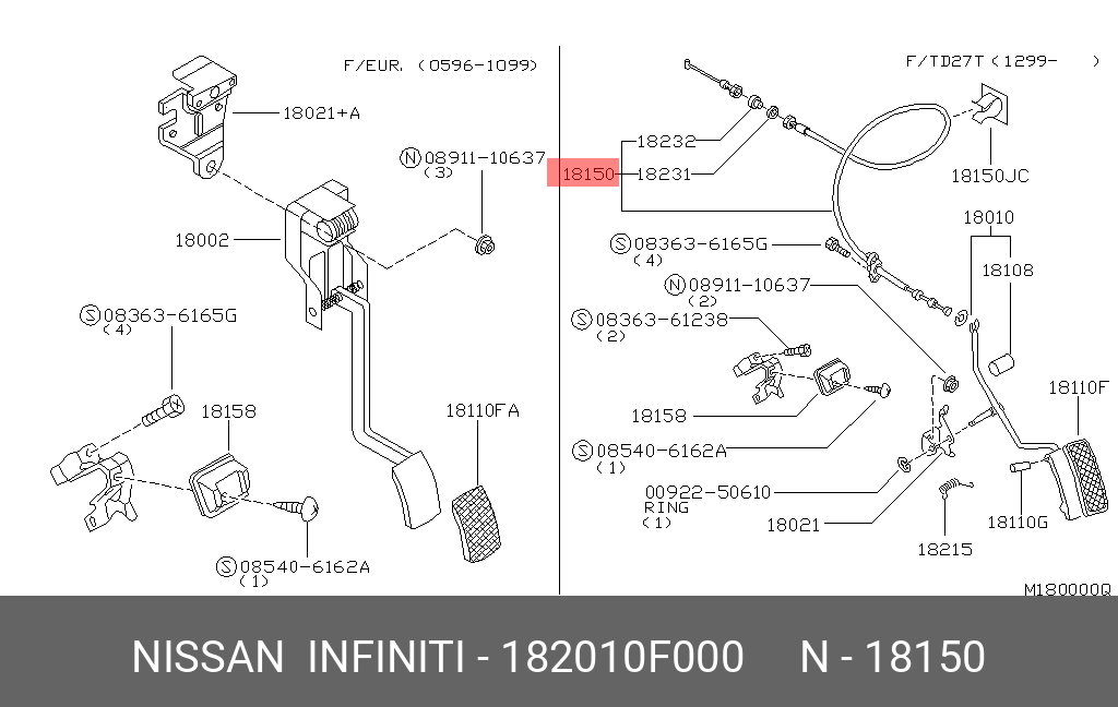 Педаль акселератора Ниссан Террано 2. Nissan Terrano td27t тросик газа ручной. D-10637.