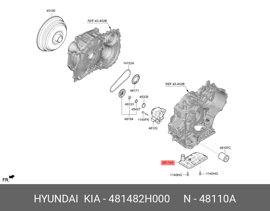  Фильтр CVTF (Hyundai,Kia) 481482H000