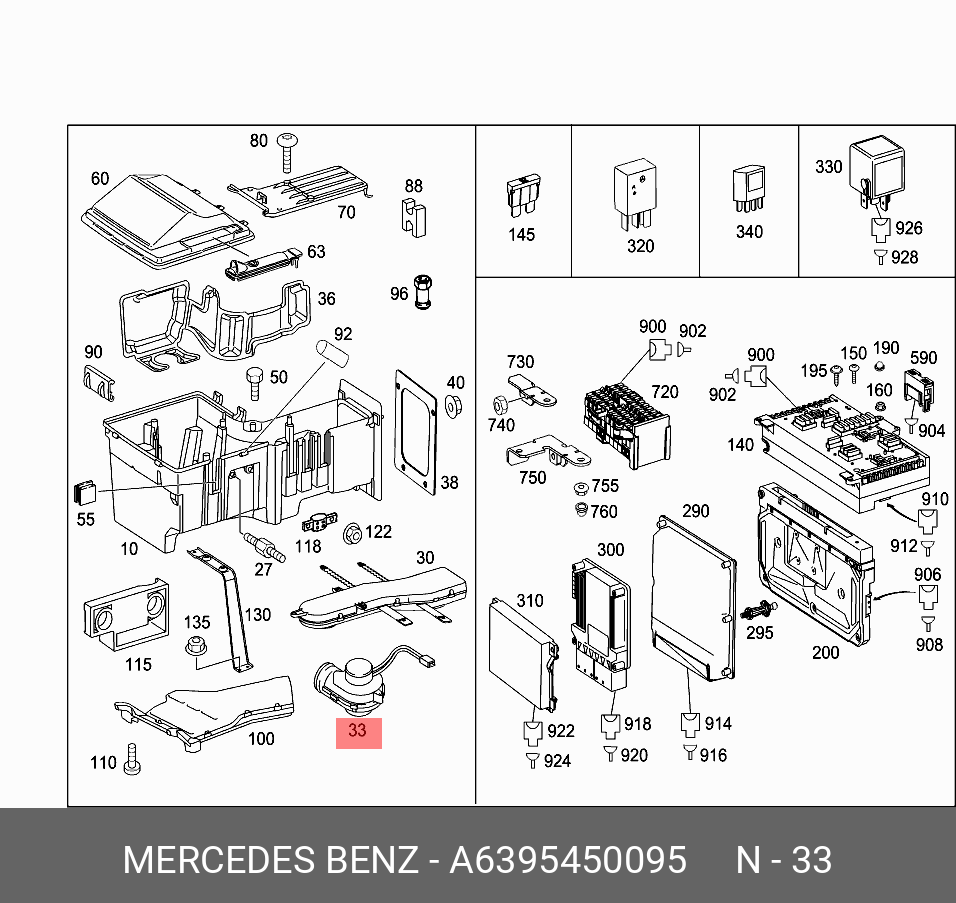 A 639 545 00 95 Мотор охлаждения системы отопления MERCEDES BENZ купить,  цена в Челябинске