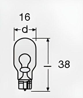 лампа ORIGINAL LINE! 1шт. (WY16W) 12V 16W W2.1x9.5d качество ориг. з/ч (ОЕМ)\
