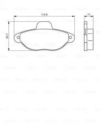 колодки тормозные передние 114,8мм*55,2мм FIAT PANDA III (312, 323) 2012-