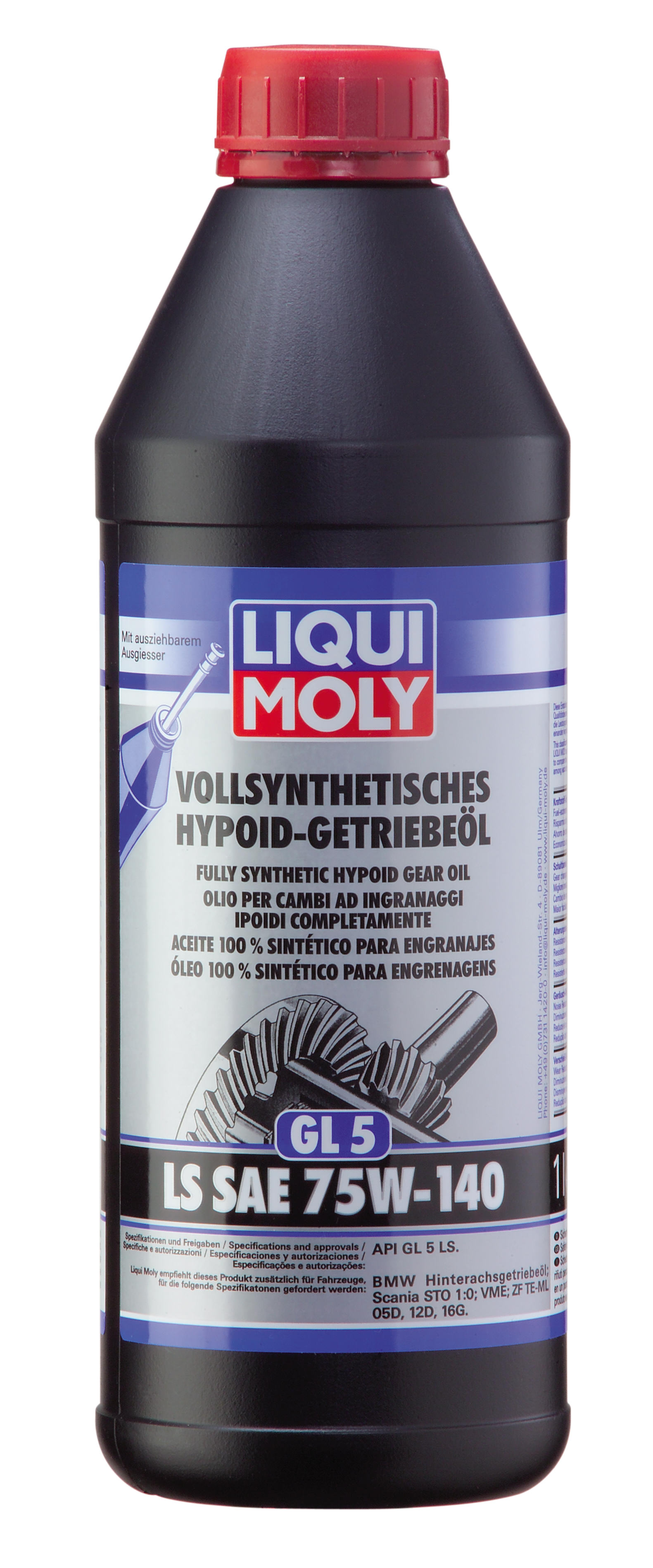 Масло трансмиссионное Liqui Moly Vollsynthetisches Hypoid-Getriebeoil LS 75W140