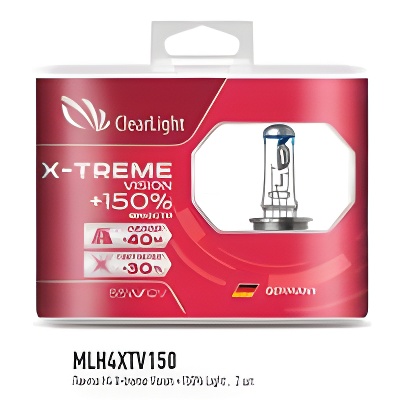 Лампа галоген" X-treme Vision +150% H4" 12В 60/55Вт, 2шт mlh4xtv150
