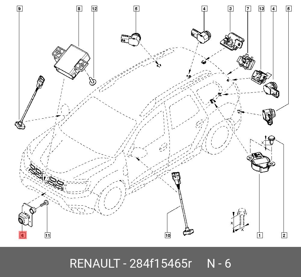 284F15465R RENAULT ФРОНТАЛЬНАЯ КАМЕРА - купить, цена в Санкт-Петербурге