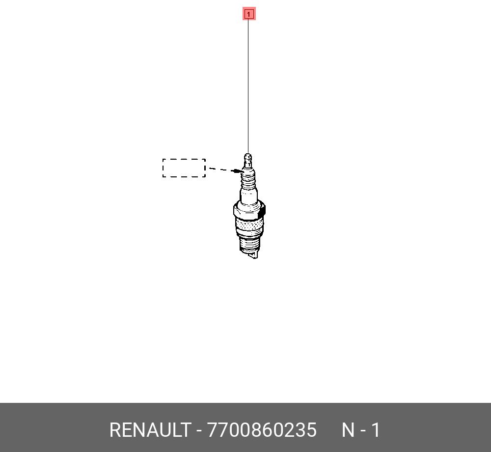 Свеча зажигания   RENAULT арт. 7700860235