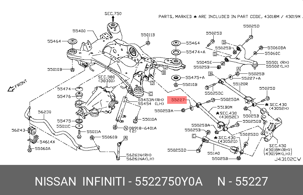 Parts code. Nissan 54459-en101. 08918-6081a.