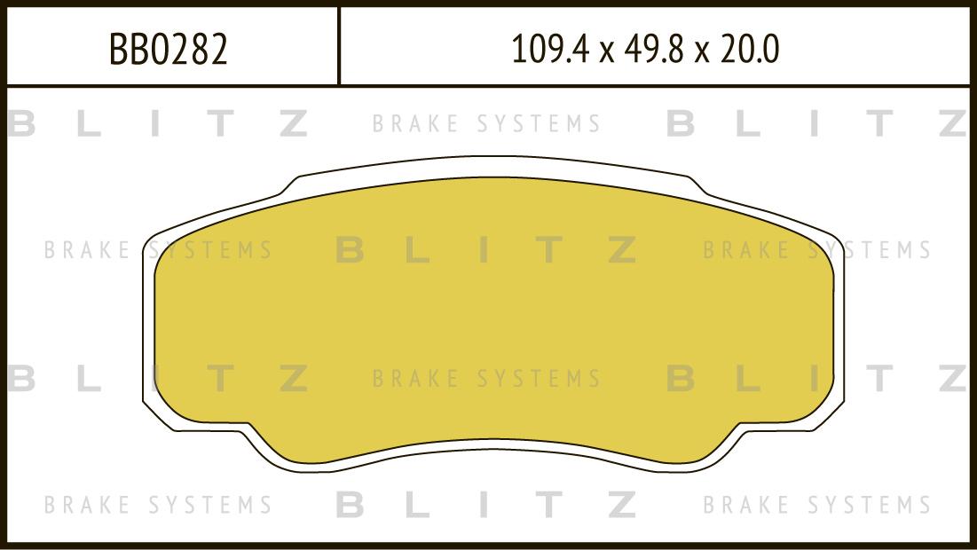 Колодки тормозные задние Q11/Q18 (BLITZ) BB0282