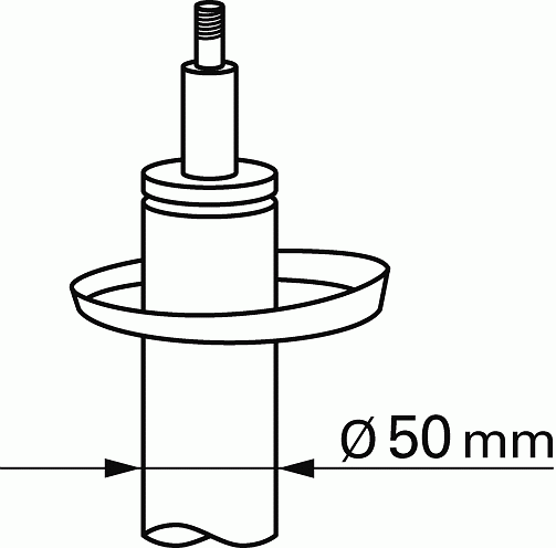амортизатор передний (D22/50мм)