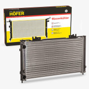 Радиатор охлаждения ВАЗ 2170 (алюм. с A/C Halla, мкпп) HOFER HF708432