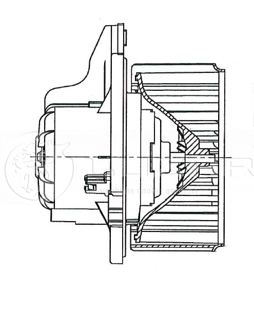 мотор печки (вентилятор отопителя салона) (тип doowon)