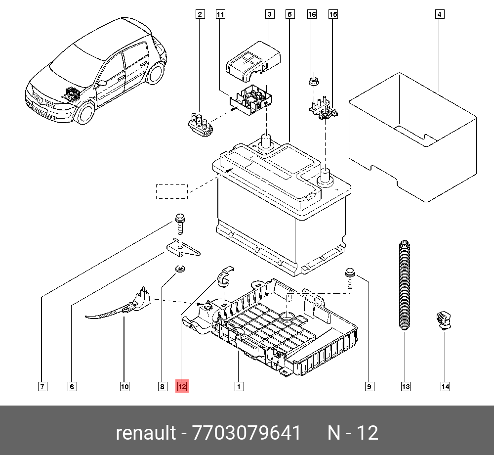 7703079641 RENAULT ДЕРЖАТЕЛЬ ПРОВОДКИ - купить, цена в Санкт-Петербурге