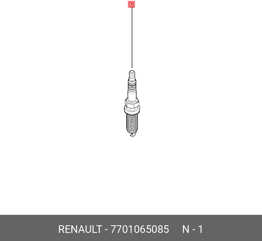 Свеча зажигания   RENAULT арт. 7701065085