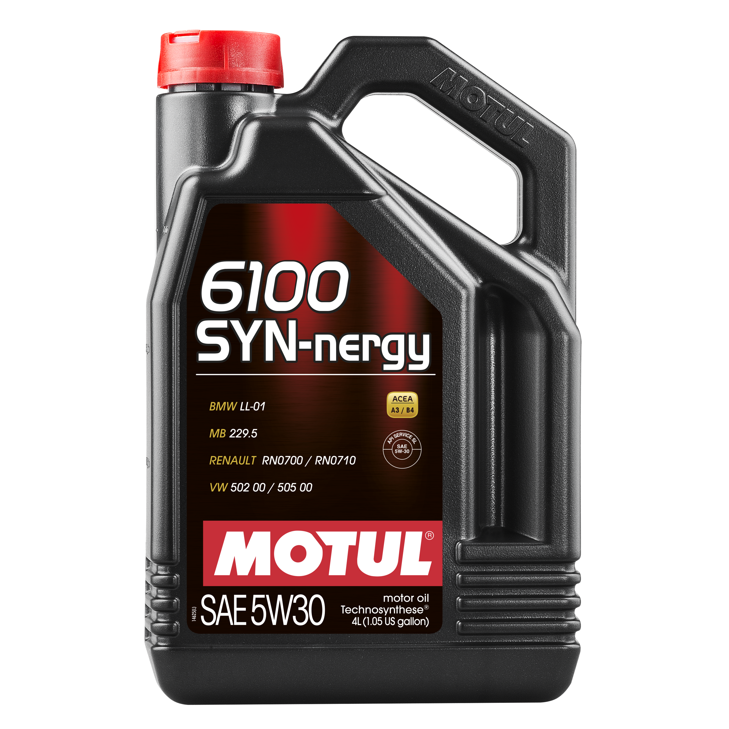 Масло моторное "MOTUL 6100 Synergie 5W-30 ACEA A3;B4; API SL", 4л