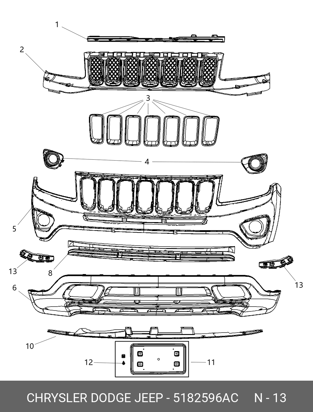 Каталог запчастей крайслер. Крепеж [org] Chrysler 53041045.