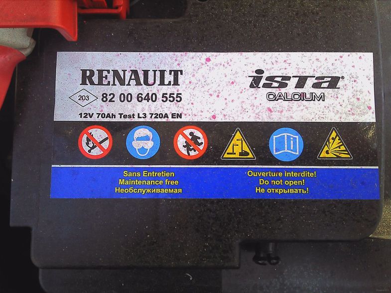 Renault 8200640555 акб иста параметры