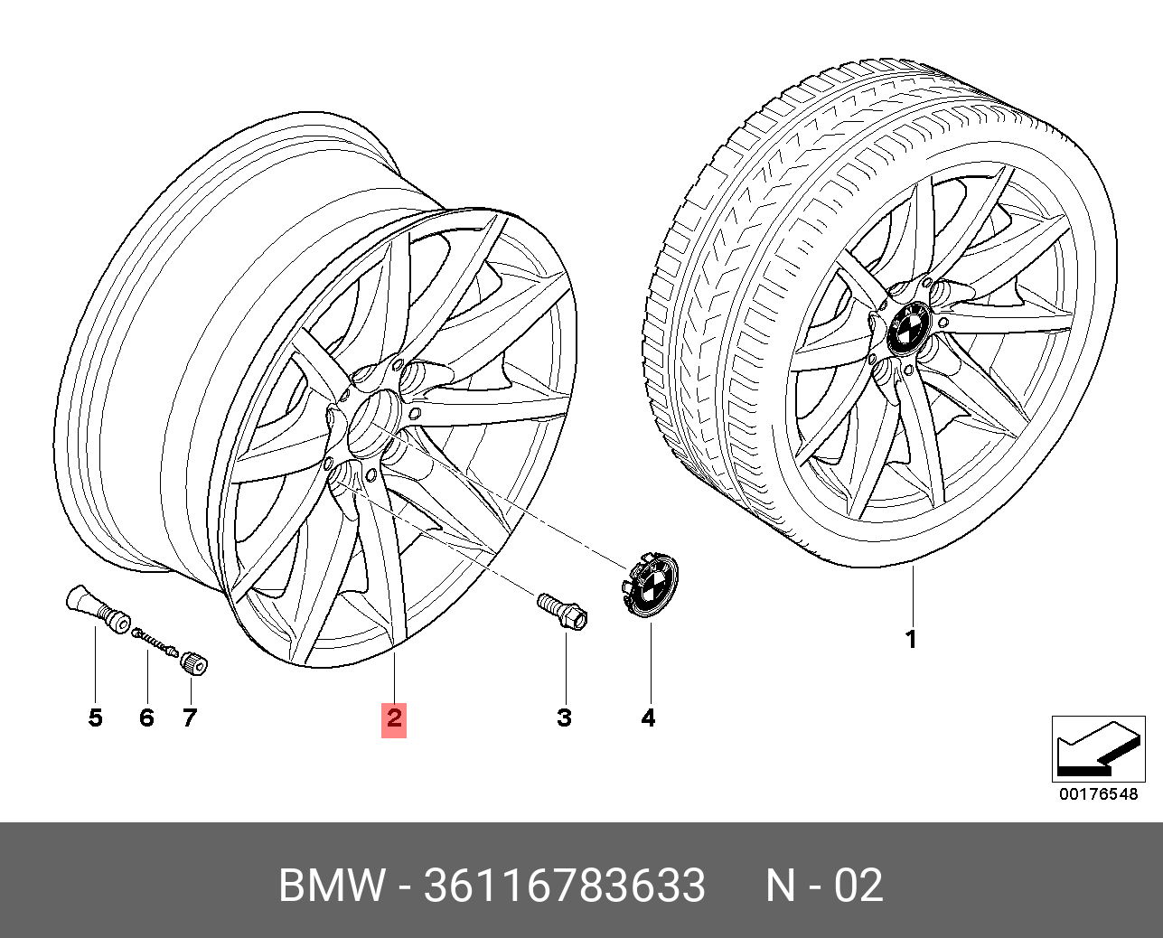 Диск колеса BMW 36 11 6 783 633 купить в Симферополе, Севастополе, Крыму